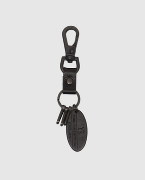 Y`S Yamamoto Black keychain with logo YQA01991