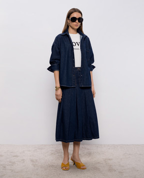 Max Mara Weekend Blue denim midi skirt WKDOVALE WKDOVALE