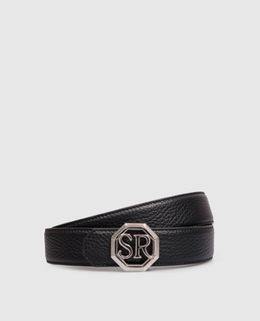 Stefano Ricci Black leather belt N352VDC184P