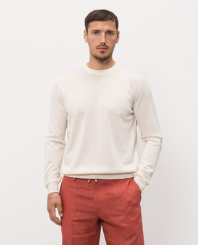 Stefano Ricci Ivory wool, silk and cashmere jumper KE08004G01E26374
