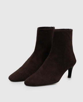 Toteme Brown suede ankle boots 264WAS0354LE0012