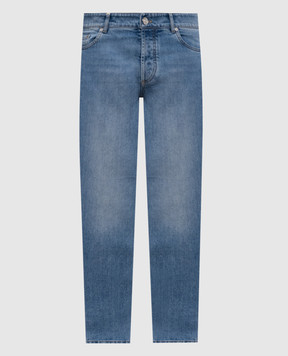 Brunello Cucinelli Blue jeans with logo patch M283PD3210