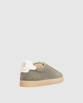 Brunello Cucinelli Green suede sneakers MZUMGLJ336