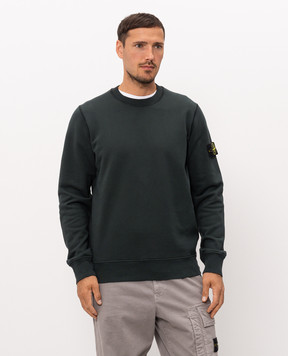 Stone Island Green sweatshirt with logo patch L2S156100060S0051