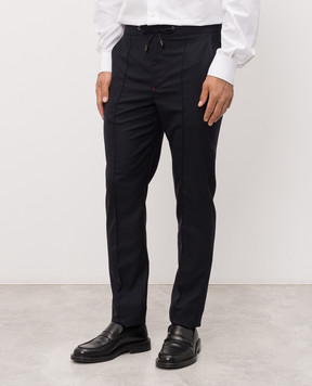 ISAIA Blue wool pants PNC053P9010