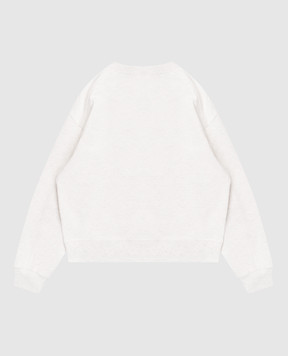 Brunello Cucinelli Children's melange beige sweatshirt with print BH827E305A