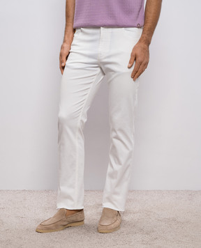Stefano Ricci White jeans with logo patch MFT61B0010TR112P