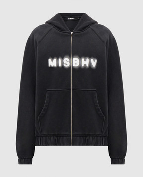 Misbhv Black sports jacket with logo print 230M223