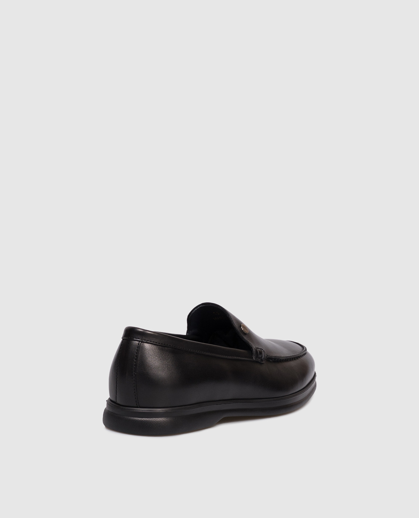 

Black leather loafers with logo Zilli