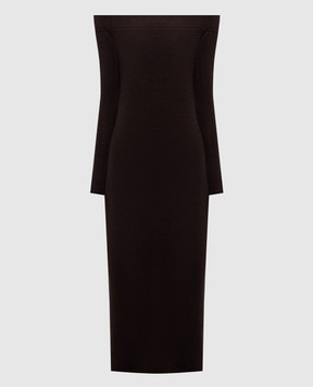 Tom Ford Brown dress with open shoulders ACK737YAX1099