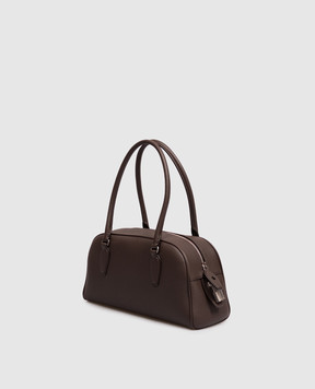 The Row Brown leather tote bag India W2120L129