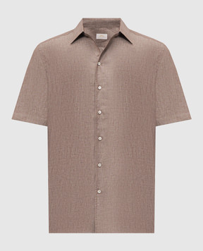 Castangia dal 1850 Brown linen shirt PDAMOD11S26