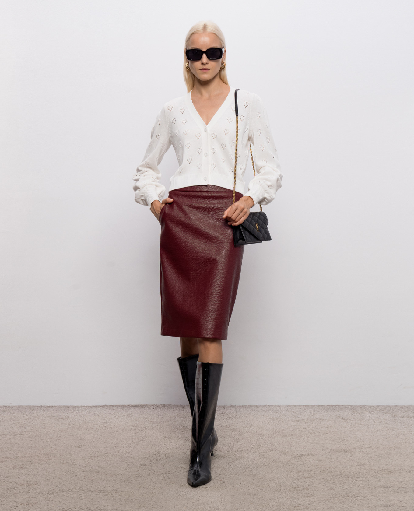White cashmere cardigan Twinset 2
