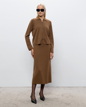 Max Mara Brown SONNI wool skirt MMLSONNI