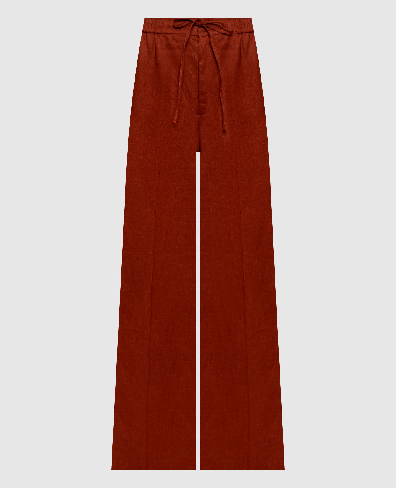 

Terracotta linen pants Twinset, Red