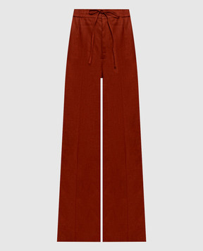 Twinset Terracotta linen pants 261TT2302