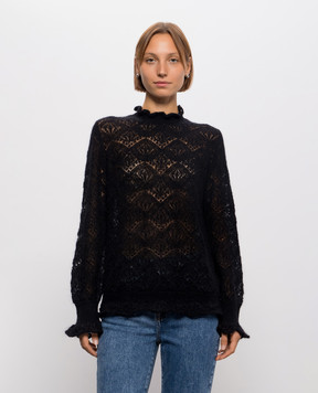 Solotre Black openwork sweater M3AC0043