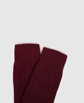 LISA YANG Burgundy cashmere socks Zera 4025100