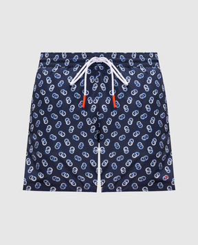 ISAIA Blue printed swim shorts COSI19BW278