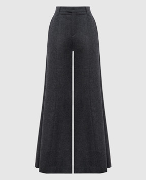 Brunello Cucinelli Grey wool and cashmere flared trousers MB162P9358