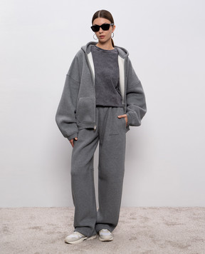 Alexander Wang Grey insulated track pants with crystals UCC4254119