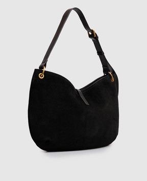 Twinset Black suede hobo bag 262TB7151