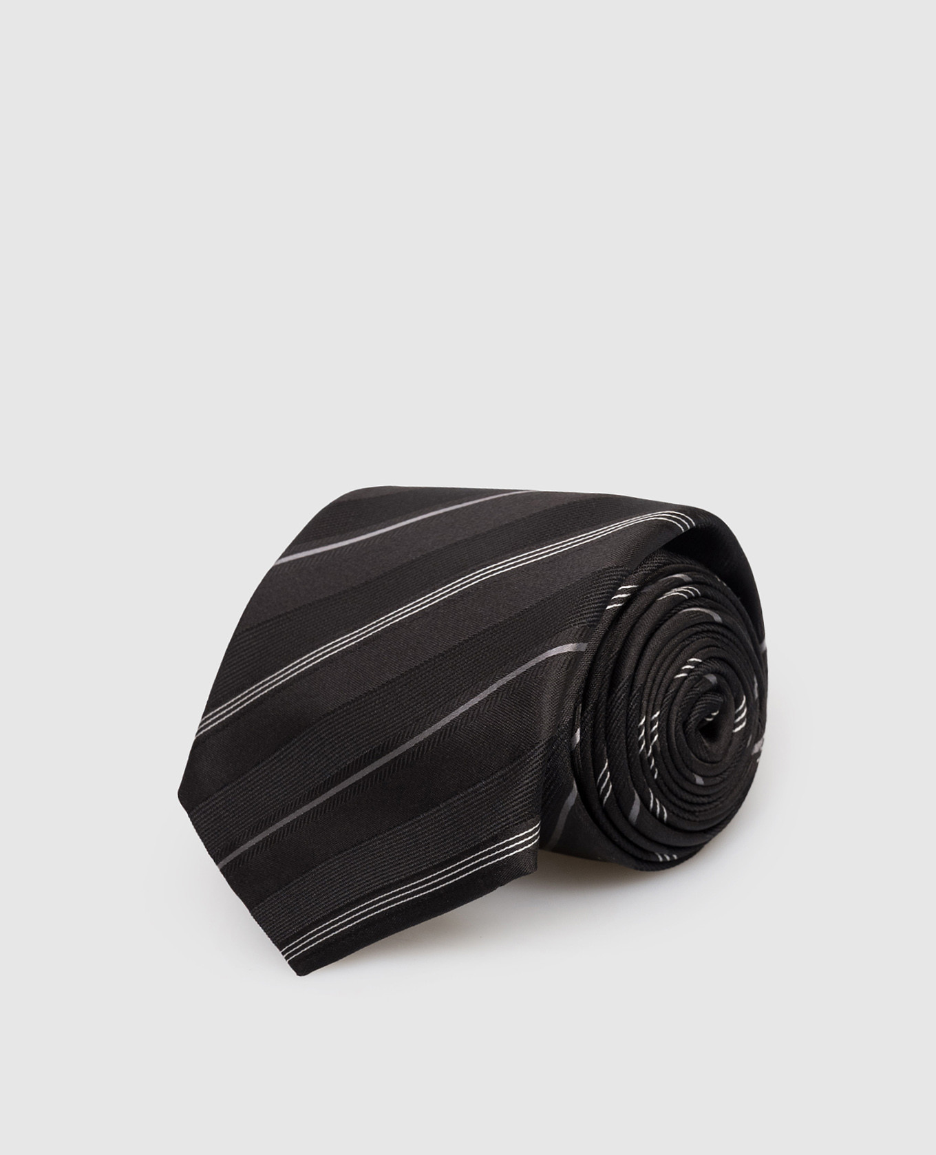 

Black striped silk tie Brunello Cucinelli