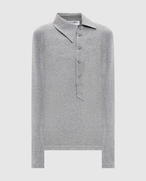 The Attico Grey melange polo with logo 260WCI00031JJF006AA