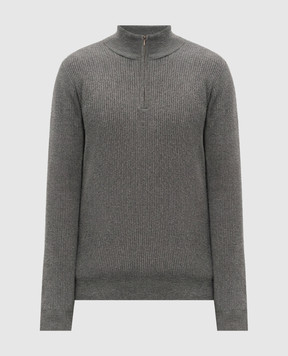 Peserico Gray cashmere jumper with zipper R59535F12E9010