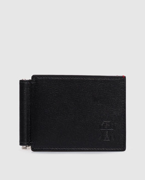 Brunello Cucinelli Black wallet with embossed logo bill clip MWRLBU440