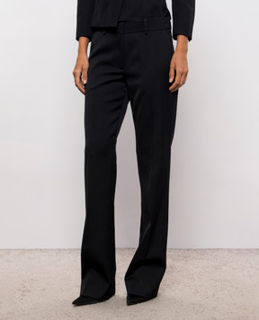 Balmain Black wool flared pants PA0000000052