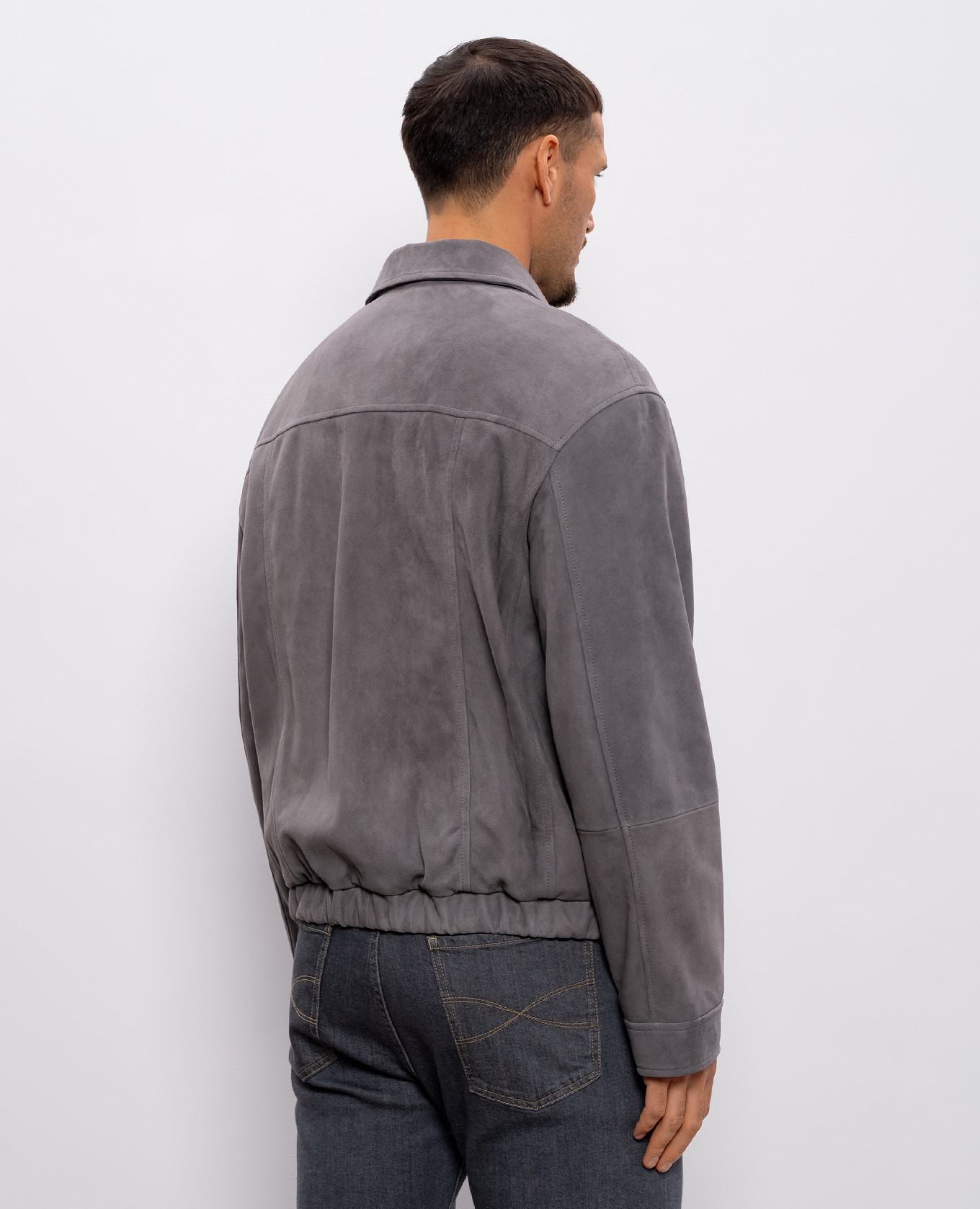 Gray suede jacket Brunello Cucinelli 4