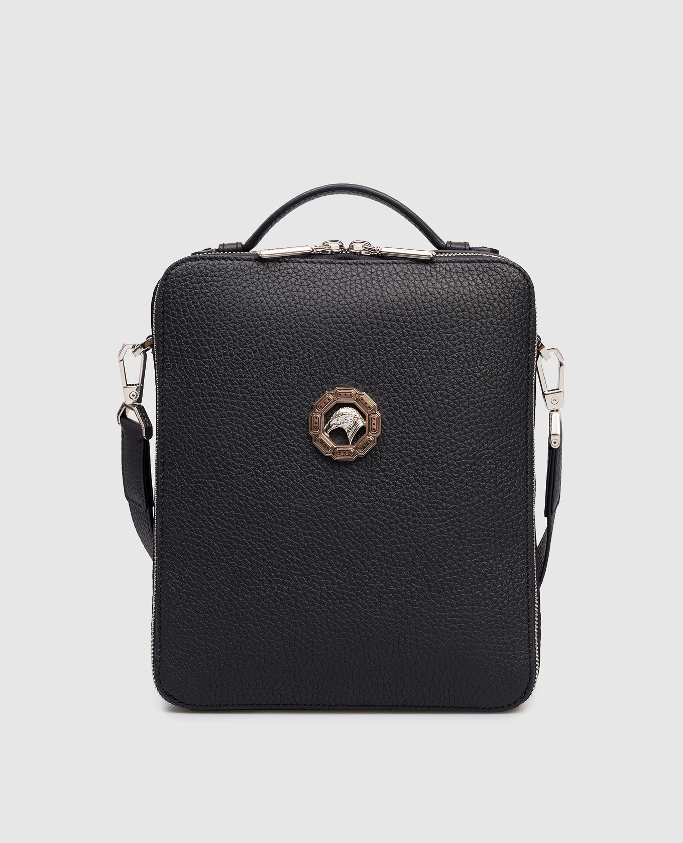 

Blue leather bag with emblem Stefano Ricci