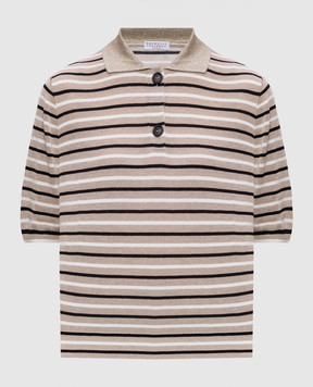 Brunello Cucinelli Beige polo with linen M1T272305
