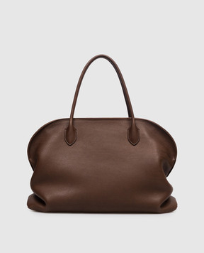 The Row Agnes 15 brown leather tote bag W2201L663