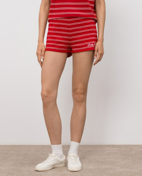 Sporty & Rich Red striped shorts SH071710326RE33