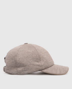 Stefano Ricci Grey wool cap with logo MCV54TX34EW0036R