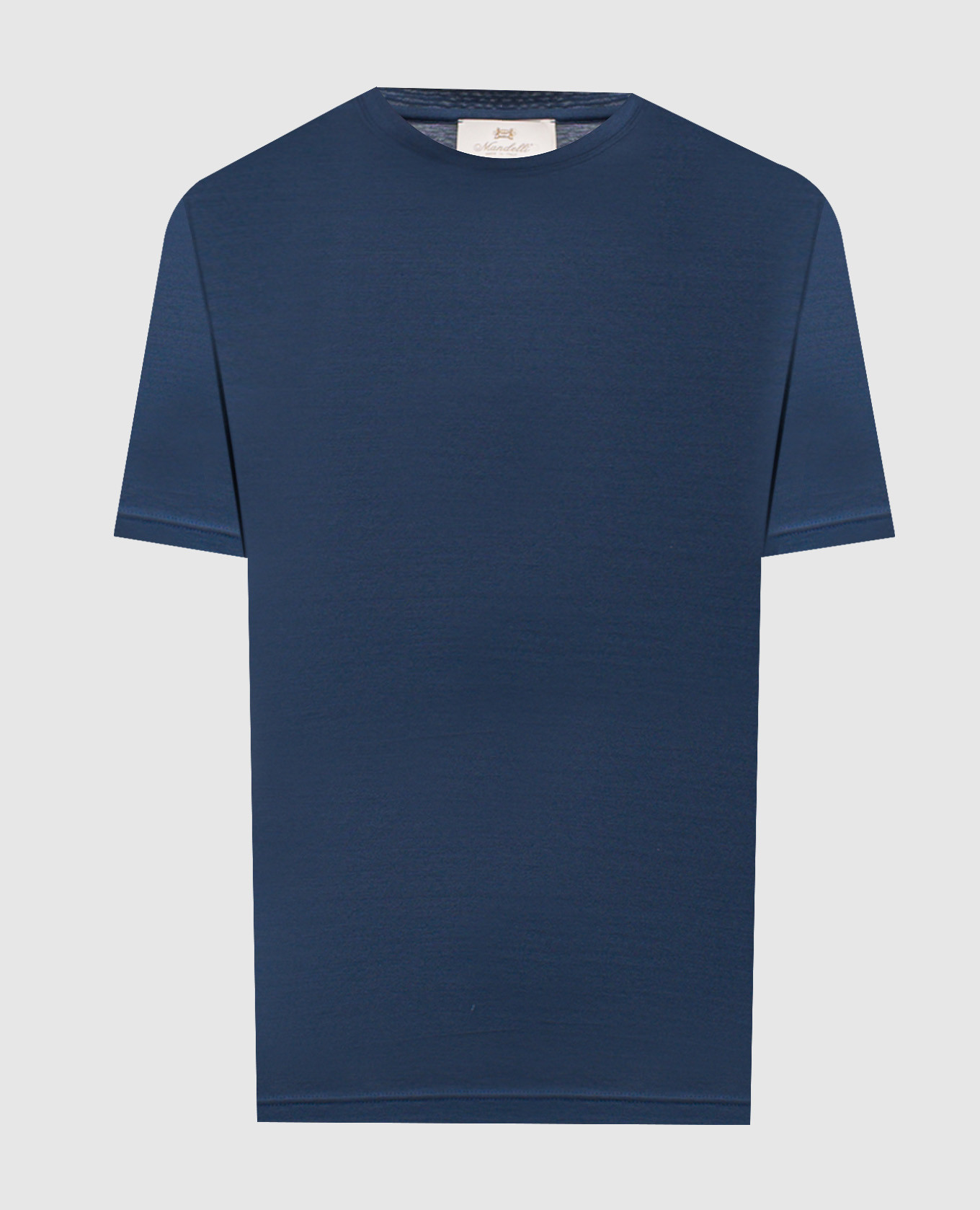 

Blue t-shirt with logo patch Enrico Mandelli