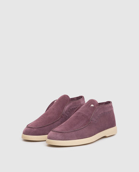Stefano Ricci Purple suede deserts with emblem UC62G4181SDP