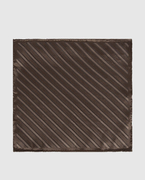 Brunello Cucinelli Brown silk pachet scarf MI8920091