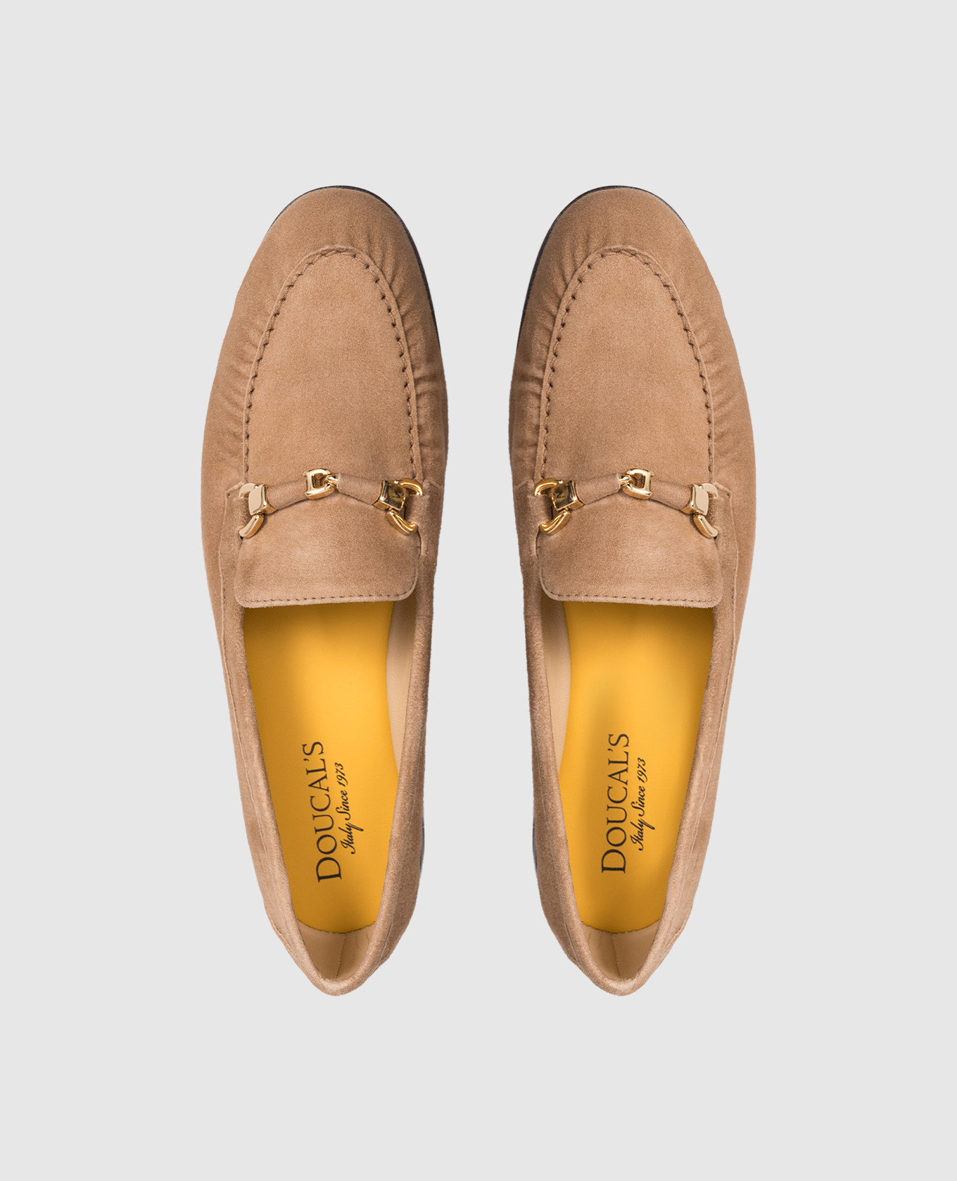 Beige suede loafers Doucal's 4