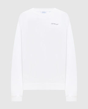 Off-White White sweatshirt with floral Arrow logo print 2BA055S26FLE002
