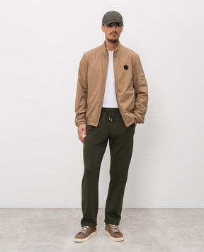Stefano Ricci Brown jacket with emblem patch M6J4100010PL001HSAC64