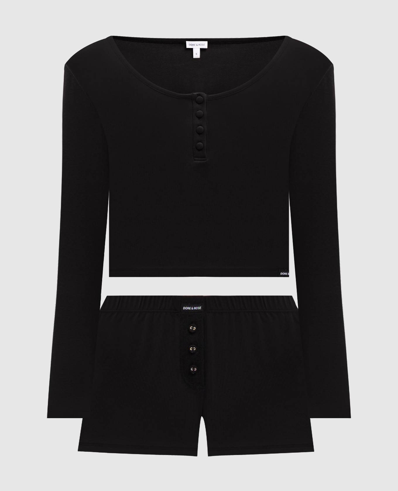 Black Henley Pajamas