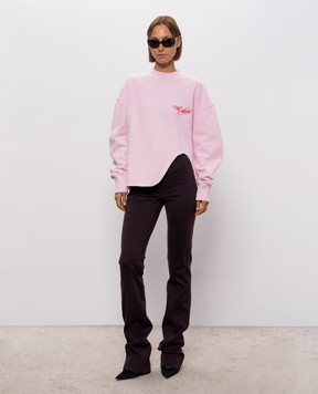 The Attico Pink sweatshirt with logo embroidery 261WCF00024JJF003AA