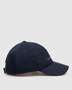 Brunello Cucinelli Blue cap with logo embroidery M252D9850
