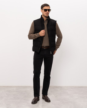 Stefano Ricci Brown wool jumper with zipper K303025L01F26345