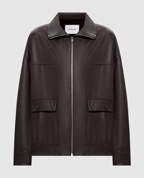 Yves Salomon Brown leather jacket 26EYV20760APXX