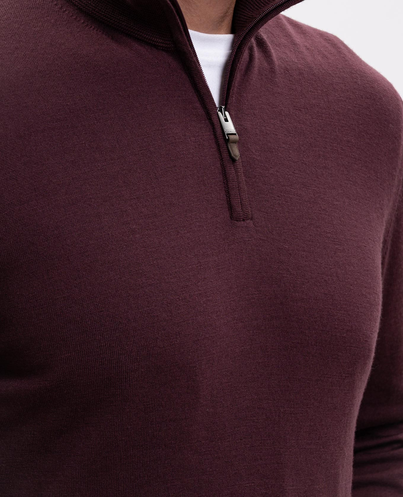 Burgundy wool jumper Canali 5