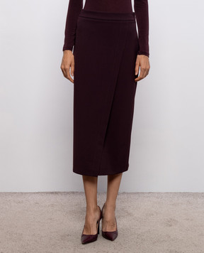 Twinset Burgundy midi skirt 262TF2015